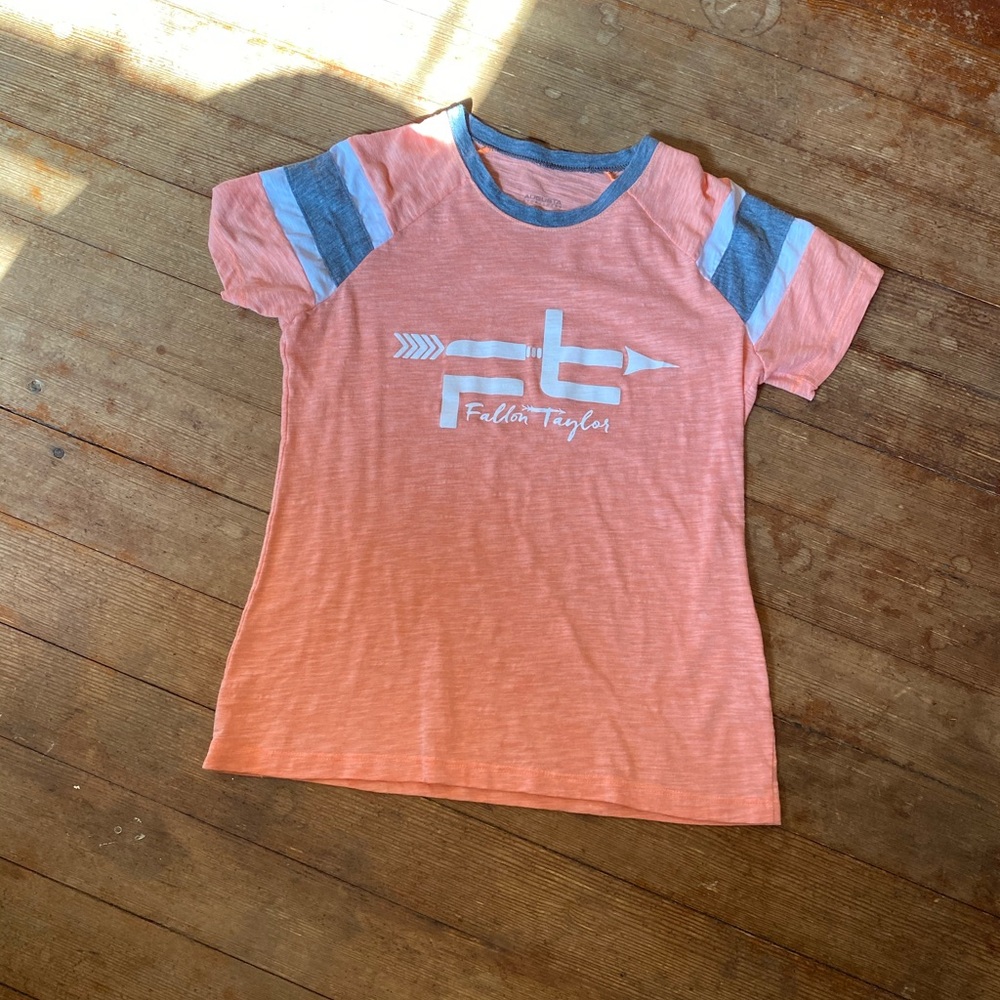 Fallon Taylor orange tee
